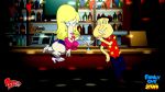  alcohol american_dad blonde_hair crossover family_guy glenn_quagmire high_heels laura_van_der_booben roger_(american_dad) toast 