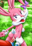 1girl babs_bunny bbmbbf blush buster_bunny fur34 fur34* furry palcomix sex tagme tiny_toon_adventures