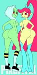  2016 2girls ass big_ass big_breasts breasts crossover dat_ass erect_nipples happy hips lips looking_at_viewer lord_dominator multiple_girls nipples nude pixaltrix slut smoke_(yin_yang_yo) wander_over_yonder whore wide_hips yin_yang_yo 