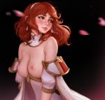 1girl breasts celica_(fire_emblem) dress female_only fire_emblem fire_emblem_echoes high_resolution kittew nipples no_bra