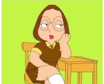  animated dress eyelashes family_guy flash gif green_background half-closed_eyes meg_griffin panties simple_background white_panties 