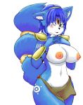  anthro breasts furry kousoku krystal nipples star_fox white_background 