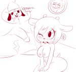 1girl animal_ears bed big_breasts black_eyes blush breasts cum cum_on_face cute furry hair hearlesssoul lammy_lamb nipples penis short_hair sitting smile