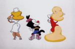 animaniacs ass ass_shake breasts dancing dot_warner gif hello_nurse hip_grab hip_shake macarena minerva_mink smile