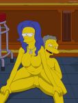 bar_stool intercourse marge_simpson moe's_tavern moe_szyslak necklace sfan the_simpsons yellow_skin