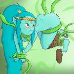 1girl adventure_time blue_skin canyon tagme tentacle