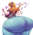  bbw big_ass breasts chubby dancing gif headphone white_background 