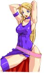  armpits arms_up ass bare_shoulders belt beltskirt blonde_hair blue_dress blue_eyes blush bonne_jenet bracelet breasts choker cleavage collar curvy dress erect_nipples fatal_fury fingerless_gloves g-string garou_mark_of_the_wolves gloves highleg highleg_panties hips huge_breasts jennie_behrn jewelry king_of_fighters large_breasts leg_band legs long_hair long_legs mark_of_the_wolves muscle nipples no_bra panties pantyshot pirate purple_panties side_slit skirt snk thick_thighs thighs thong underwear wink 