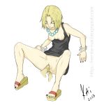  anal anna_kyoyama blonde_hair double_penetration shaman_king vaginal white_background 