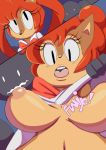 1girl 2016 anthro areola big_breasts breasts chipmunk cloudz comic cosplay erect_nipples furry male mammal nipples parody rodent sailor_moon_(cosplay) sally_acorn sega sonic_(series) sonic_the_hedgehog_(series)