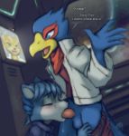 anthro dialogue falco_lombardi fellatio fox_mccloud furry krystal oral penis rapps star_fox stealth_sex