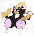  1girl 2016 anthro big_breasts big_penis breasts ckt cricket-inc crossgender furry group high_res male penis sega seth65 shadow_the_hedgehog white_background 