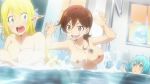  3girls aqua_eyes aqua_hair armpits bathing bathroom bathtub big_breasts blonde blonde_hair blue_eyes blue_hair blush breasts brown_eyes brown_hair bubble censored cleavage covering covering_breasts dog_tags edit elf gate_-_jieitai_ka_no_chi_nite_kaku_tatakaeri indoors kuribayashi_shino large_breasts lelei_la_lalena light-skinned long_hair looking_at_another magic multiple_girls nipples nude nude_filter open_mouth photoshop pointed_ears pointy_ears screen_capture shino_kuribayashi short_hair shower_head steam submerged tuka_luna_marceau water window 