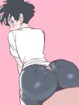 1boy 1girl animated ass_focus big_ass buttjob clothed_female_nude_male clothed_sex d-art dark-skinned_male dragon_ball_z frottage gif hetero huge_ass looking_at_partner looking_back penis_in_ass precum uncensored videl_(dragon_ball_z)