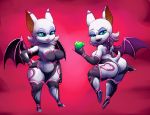 1girl 1girl anthro ass bat big_ass blue_eyes blue_sclera breasts fangs furry gem imp lips looking_at_viewer mammal open_mouth outta_sync pink_lips rouge_the_bat sega thick_thighs video_games wide_hips wings