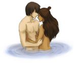 avatar:_the_last_airbender bathing beanaroony black_hair breasts brunette fan_fiction katara zuko