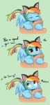 cosplay fellatio friendship_is_magic green_background kitty licking meow my_little_pony oral rainbow_dash sucking