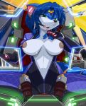 anthro blue_hair breasts furry krystal looking_at_viewer nintendo nipples shonuff shonuff44 star_fox