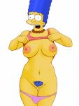 animated gif marge_simpson panties_down the_simpsons white_background