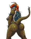  1girl anthro armor ass backshot big_ass big_hips bikini_armor bowser chains dragon_girl genderswap giga_bowser horns huge_ass lizard nintendo panties render rule_63 scales simple_background super_mario_bros. super_smash_bros. tail thong transparent_background underwear video_games 