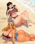  1girl 2_girls asian asian_female ass bandanna big_ass big_breasts biracial biracial_female bitch black_hair blonde_hair blue_eyes breasts cartoon_network caucasian caucasian_female female_focus female_only gigantic_ass gigantic_breasts heather_(tdi) hourglass_figure huge_ass huge_breasts jay-marvel kerchief lindsay_(tdi) long_blonde_hair long_hair teen teenage_girl teletoon thick_ass thick_legs thick_thighs total_drama_island wasp_waist 