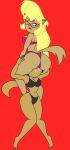 ass callie_briggs carrying furry kitty_katswell pussylicking pyramid_(artist) red_background swat_kats swimsuit t.u.f.f._puppy yuri