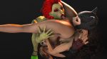 3d 3girls batman_(series) big_breasts breasts catwoman dc_comics green_skin harleen_quinzel harley_quinn multiple_girls nipples nude pamela_isley poison_ivy selina_kyle source_filmmaker sourcefilth yuri