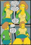 bart_simpson big_breasts breasts comic croc_(artist) edna_krabappel english marge_simpson maude_flanders milf the_simpsons the_simpsons_(croc_comic) yellow_skin