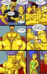  arabatos big_breasts comic darren&#039;s_adventure darren_(arabatos) marge_simpson masturbation patty_bouvier riding salem89_(artist) selma_bouvier the_simpsons threesome vaginal voyeurism yellow_skin 