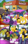  arabatos comic darren&#039;s_adventure darren_(arabatos) huge_breasts luann_van_houten milhouse_van_houten salem89_(artist) the_simpsons yellow_skin 