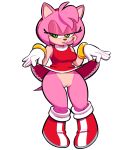 1girl amy_rose anthro boots furry girl gloves panties pantyshot pink_hair pussy render sega short_hair simple_background skirt skirt_lift smile sonic_(series) suggestive teasing tongue transparent_background underwear upskirt video_games white_panties