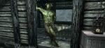  argonian barefoot huge_penis huge_testicles hyper hyper_muscles looking_at_viewer male muscular the_elder_scrolls 