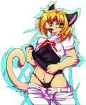  1girl 2016 alpha_channel anthro blonde_hair breasts cameltoe cat clothing fangs feline furry green_eyes hair highres inuki looking_at_viewer mammal nintendo open_mouth panties persian pokemon short_hair simple_background team_rocket tongue transparent_background underwear video_games 