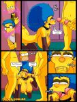 1girl bart_simpson breasts comic fellatio handjob homer_simpson incest marge_simpson milf milhouse_van_houten mother_&_son nipples penis text the_simpsons vaginal