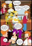 bart_simpson big_breasts breasts comic croc_(artist) english lisa_simpson marge_simpson milf the_simpsons yellow_skin