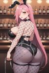  ai_generated bunny_ears_headband bunny_outfit fishnets long_hair nenefthivt pink_hair playboy_bunny playboy_bunny_leotard solo tagme vtuber 