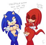 anthro breast_fondling breasts crossgender dripping echidna english_text fondling furry futanari genderswap hand_on_breast hedgehog knuckles_the_echidna mammal masturbation monotreme penis sega sonic_(series) sonic_the_hedgehog sonic_the_hedgehog_(series) text the_other_half