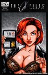  bra comic_cover dana_scully garrett_blair lace lace_bra looking_at_viewer non-nude x-files 