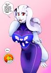 1girl 2010s 2016 alphys alphys_(undertale) anthro big_breasts blush breasts caprine clothing dandabar day dress fur furry game_(disambiguation) goat high_res horn insignia mammal mature mature_female milf modest monster motherly nevlinad parent rpg_(disambiguation) sigil text toriel undertale undertale_(series) video_games voluptuous wide_hips