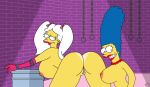 big_ass big_breasts breasts dat_ass marge_simpson milf nano_baz nipples pussy the_simpsons yellow_skin