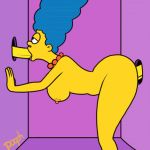 animated ass big_breasts erect_nipples erect_penis fellatio gif glory_hole marge_simpson nude spitroast the_simpsons thighs vaginal