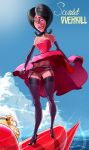 character_name clothed despicable_me female garter_belt garter_straps illumination_entertainment minion minions minions_(character) outside scarlet_overkill stockings vintem wind_lift