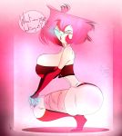 ass big_ass big_breasts boots breasts curvy feathers-ruffled gaz gloves invader_zim kneel lightning purple_hair smoke text thick thighs