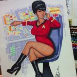  art dark_skin drawing legs_crossed nyota_uhura red star_trek 