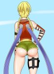  1girl ass back_turned beautiful bimbo bitch blonde_hair bubble_butt facing_away female final_fantasy final_fantasy_x hair horny huge_ass large_ass milf rikku round_ass shorts slut solo wedgie whore 