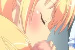 2girls animated animated_gif blonde_hair blush drill_hair fellatio futa_with_futa futanari hair hentai intersex multiple_girls oral riko_matsuzaki shinsei_futanari_idol:_dekatama_kei!