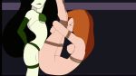 ass ball_gag bondage bouncing_breasts breasts erect_nipples gif kim_possible kimberly_ann_possible shego strap-on swinging thighs vaginal_penetration yuri