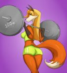 bridgette_(udragoon) fox furaffinity furry udragoon vulpine working_out