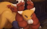 1boy 1girl 3_toes anthro anus canine claws digimon digital_media_(artwork) duo female forest fox furry gif guilmon hindpaw legs_up lowres lying male mammal on_back oral outside paws penis renamon scalie testicles toe_claws tree zonkpunch