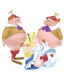 alice_(disney) alice_in_wonderland blonde fellatio foursome handjob jab nude oral pussy tweedledee tweedledum vaginal vaginal_penetration white_rabbit_(alice_in_wonderland)